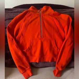 lululemon athletica Vibrant Orange Quarter-Zip Sweatshirt